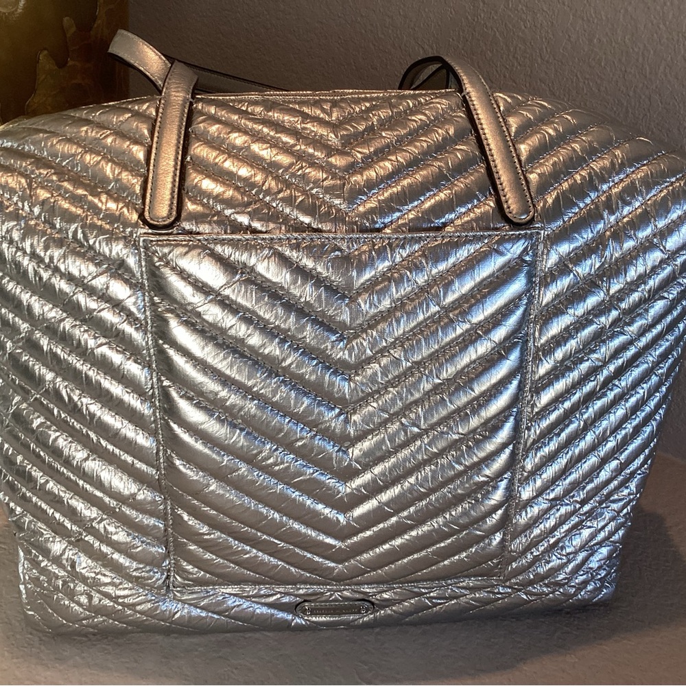 Rebecca Minkoff Silver Quilted Tote